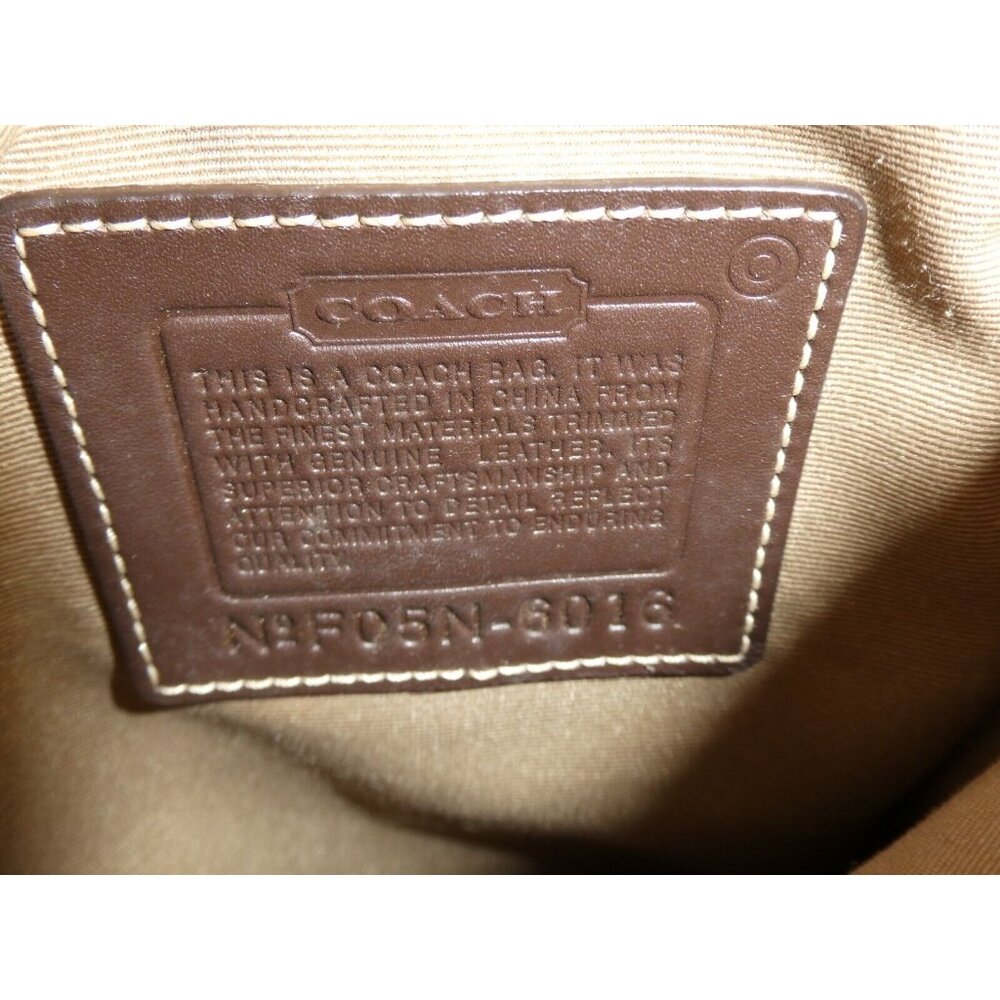 Coach Signature Jacquard Red Brown Stripe Swingpack  6016 - Picture 13 of 16